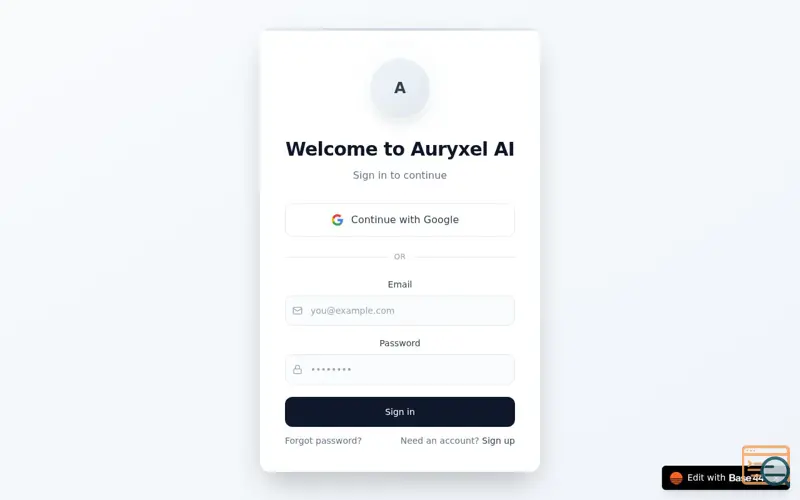 Screenshot of Auryxel AI