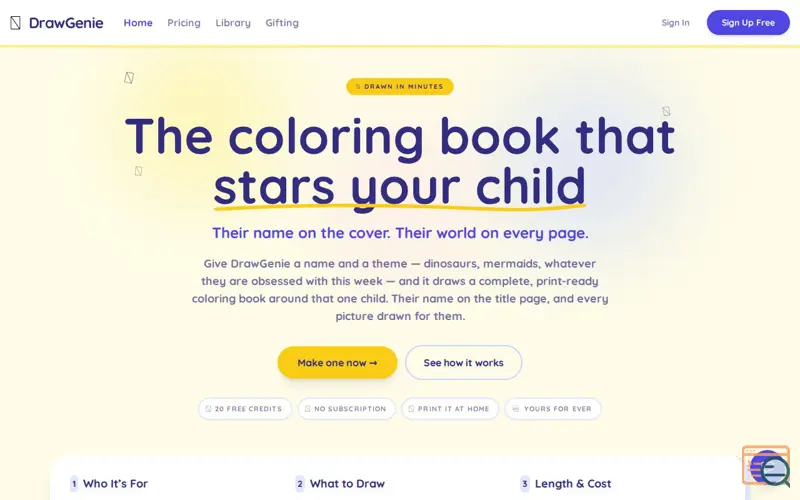 Screenshot of DrawGenie