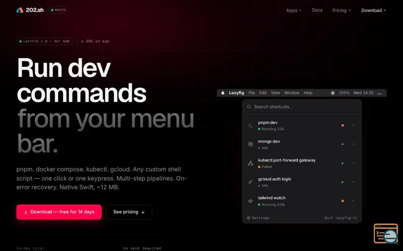 Screenshot of Lazyfig