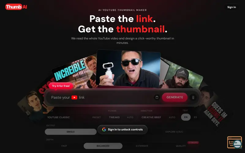 Screenshot of Thumbai