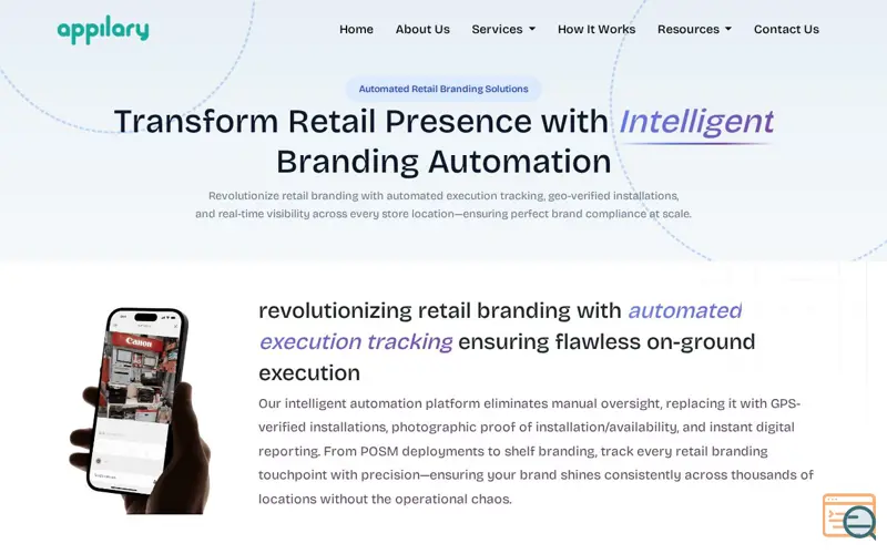 Screenshot of Appilary Technologies