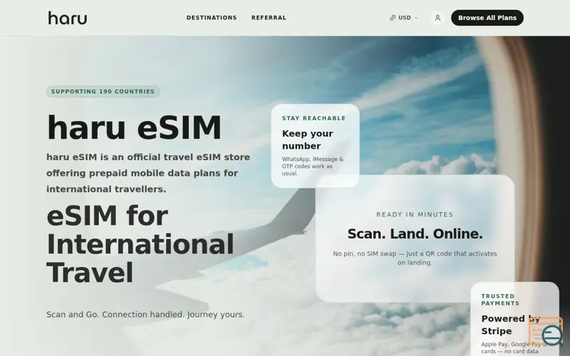 Screenshot of haru eSIM