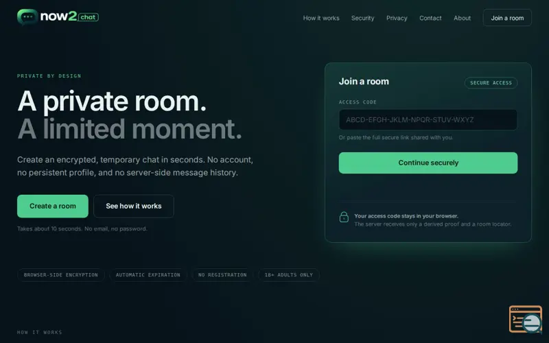 Screenshot of NOW-2-CHAT