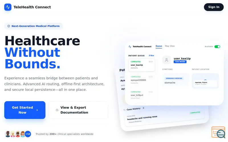 Screenshot of Tele_health_connect
