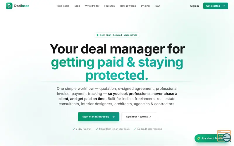 Screenshot of DealInSec