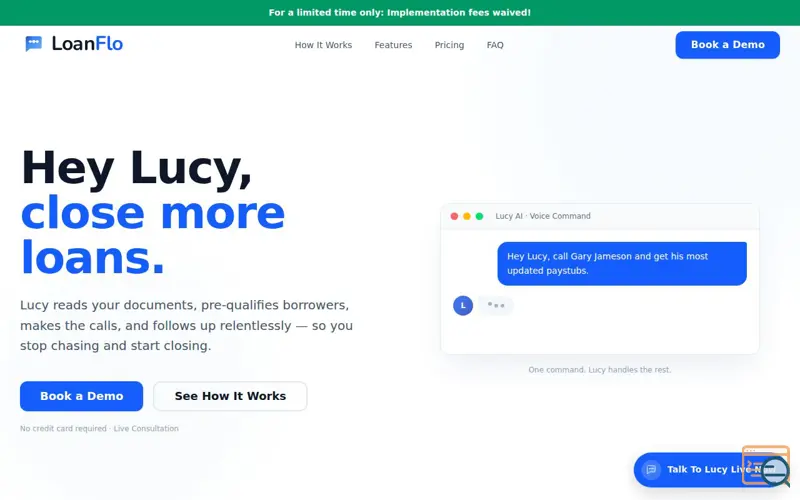 Screenshot of LoanFlo AI