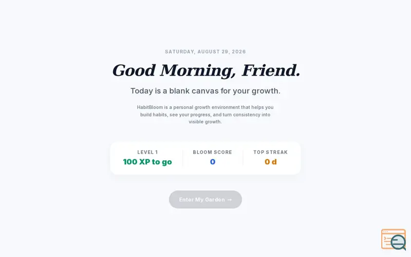 Screenshot of HabitBloom