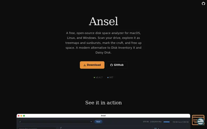 Screenshot of Ansel — Disk Usage Analyzer