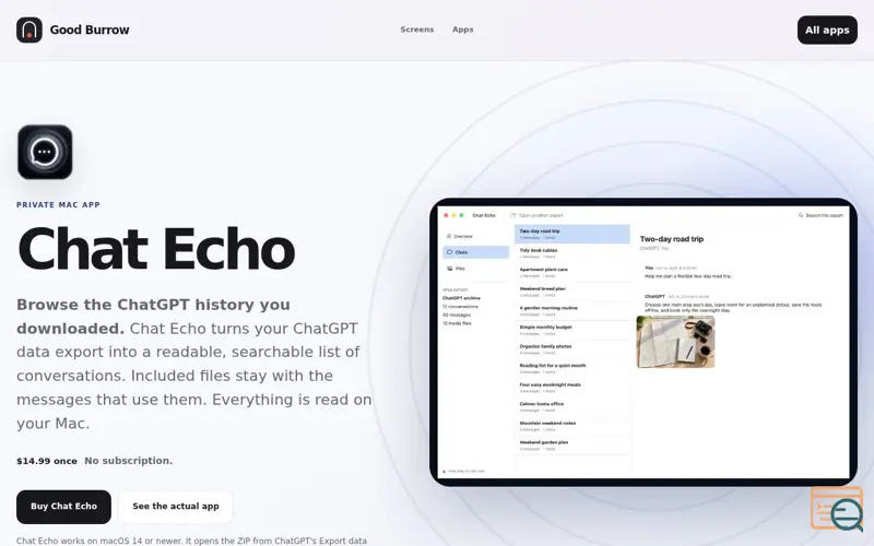 Screenshot of Chat Echo