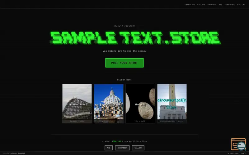 Screenshot of Sampletext