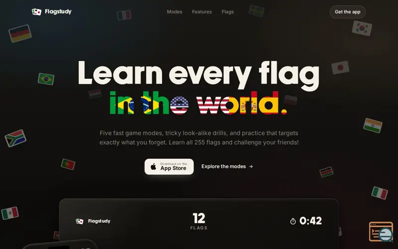 Screenshot of Flag Study