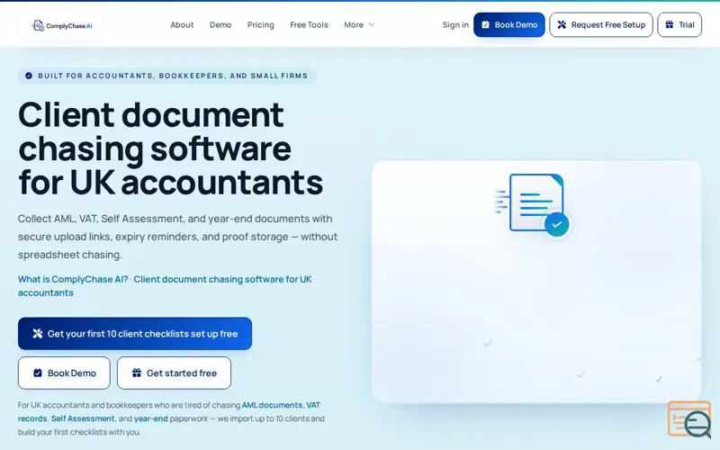 Screenshot of ComplyChase AI