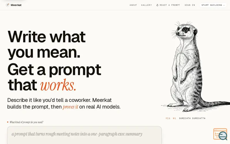 Screenshot of Meerkat