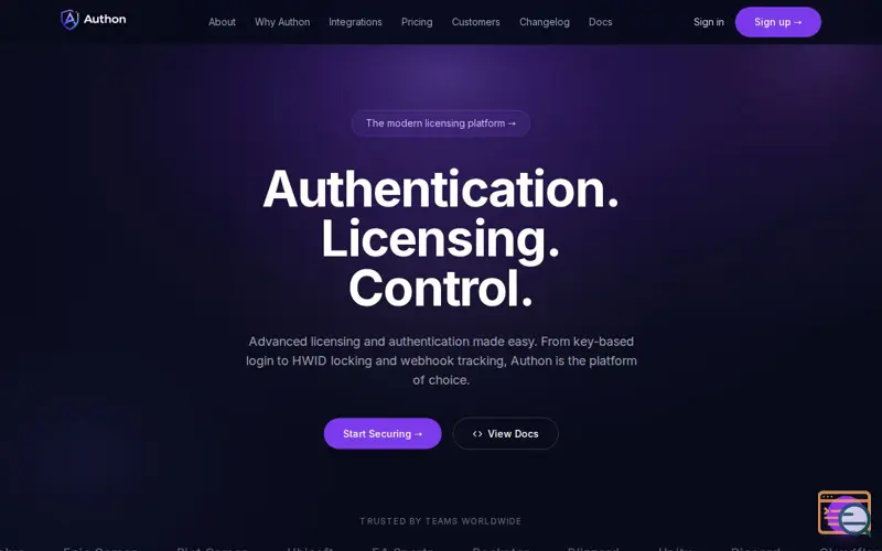 Screenshot of Authon