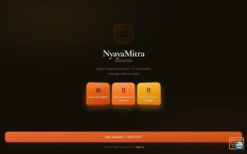 Screenshot of NyayaMitra