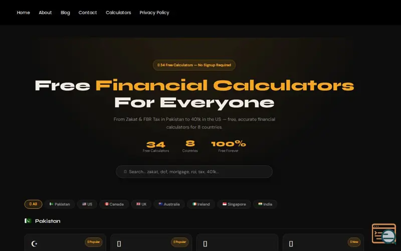 Screenshot of FinzoTools