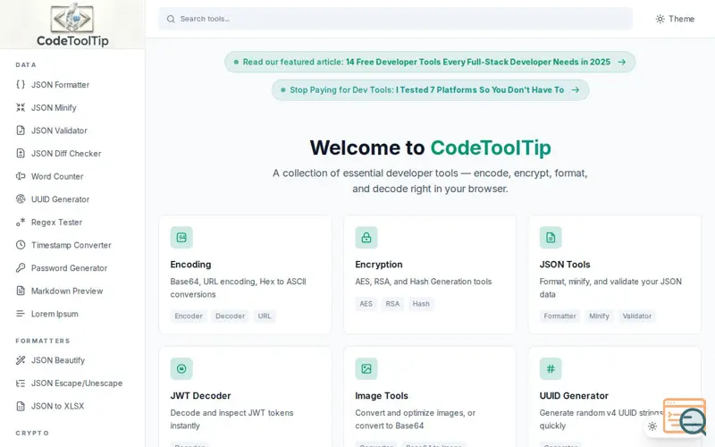Screenshot of CodeToolTip