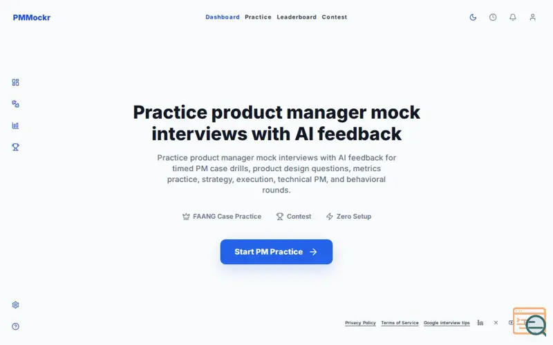 Screenshot of PMMockr, a launch using Bugsink