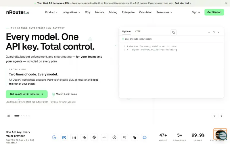 Screenshot of nRouter