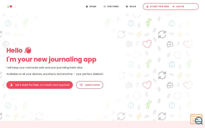 Screenshot of Journal