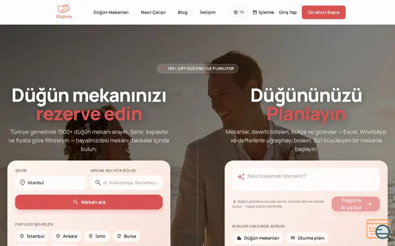Screenshot of Düğünly