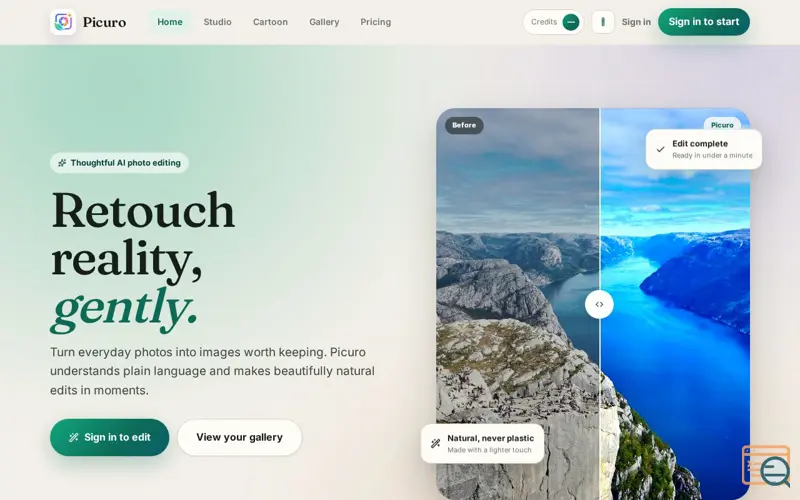 Screenshot of Picuro