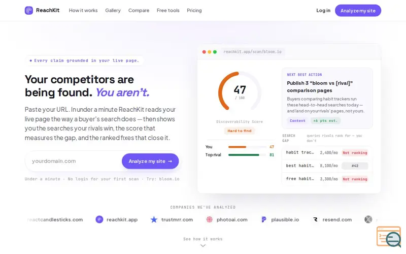 Screenshot of The distribution system for solo founders — ReachKit