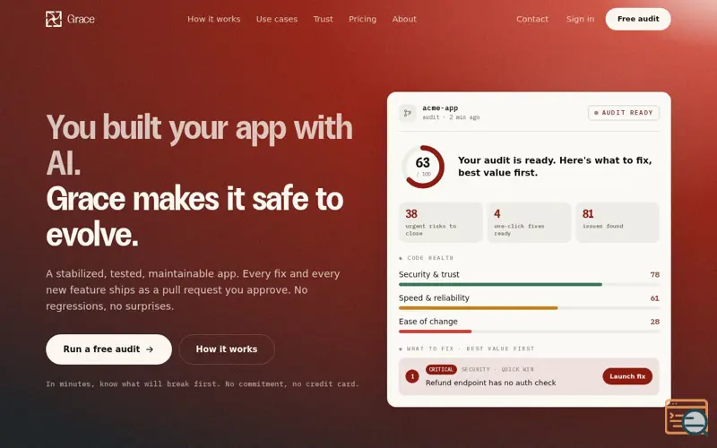Screenshot of Grace