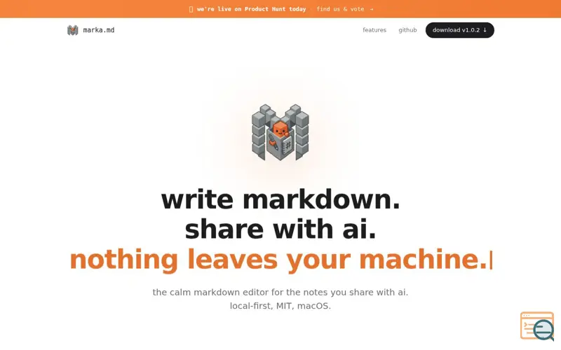Screenshot of marka.md