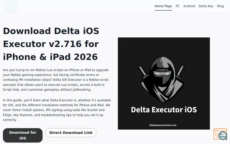 Screenshot of Delta iOS Executor