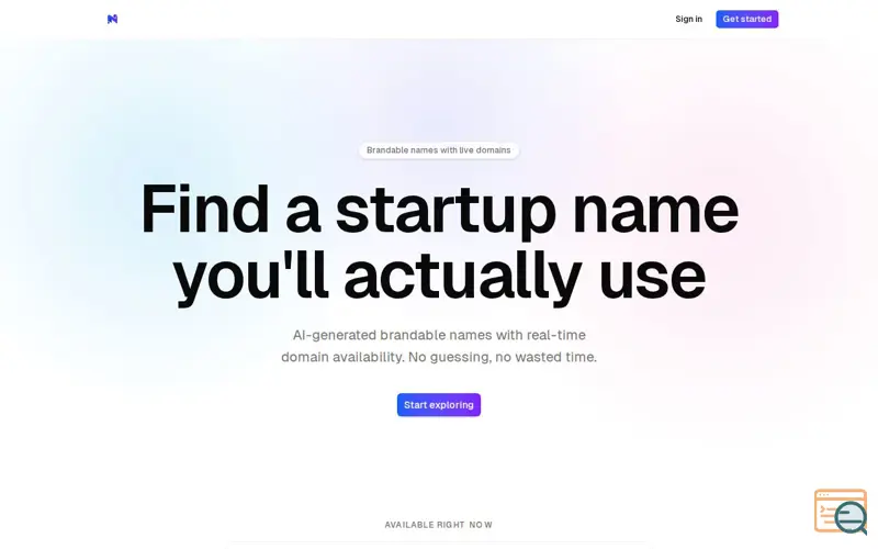 Screenshot of Namexly