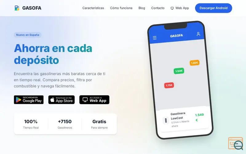 Screenshot of GASOFA