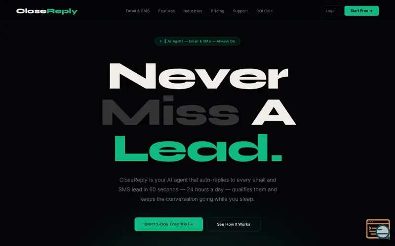 Screenshot of CloseReply