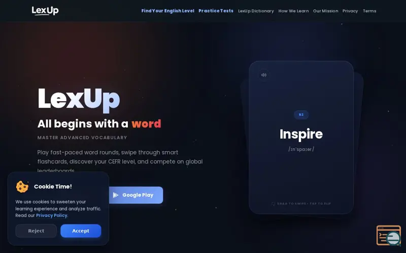 Screenshot of LexUp - Test Your Vocabulary