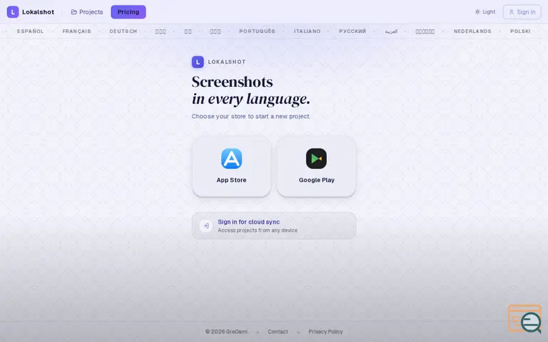 Screenshot of Lokalshot