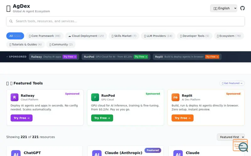Screenshot of AgDex
