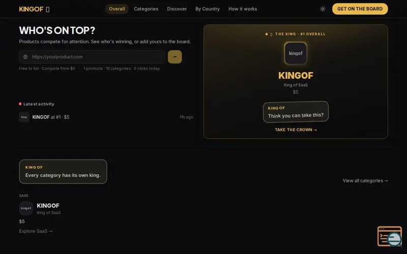 Screenshot of KINGOF