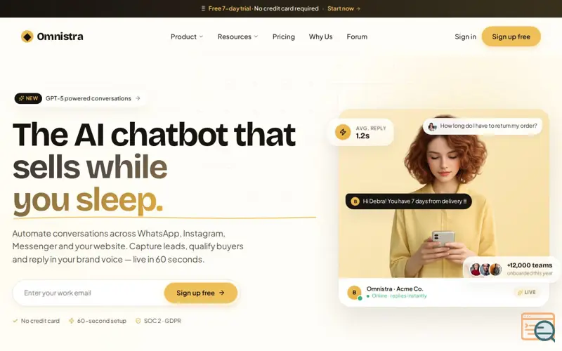 Screenshot of Omnistra Ai