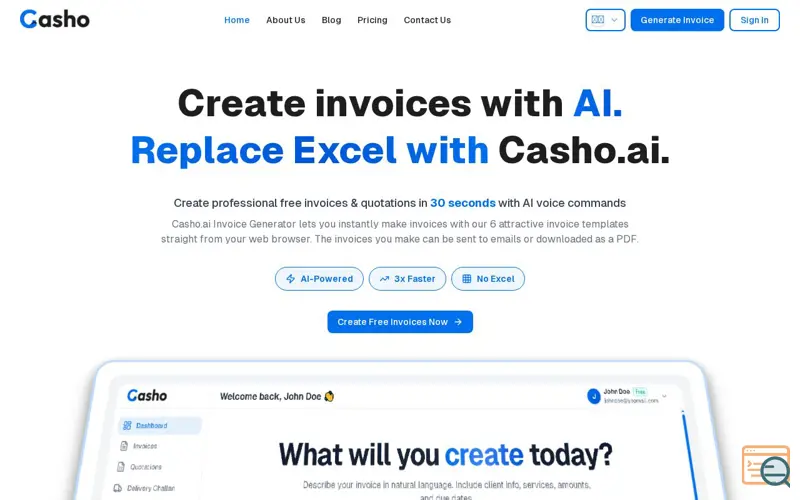 Screenshot of Casho.ai