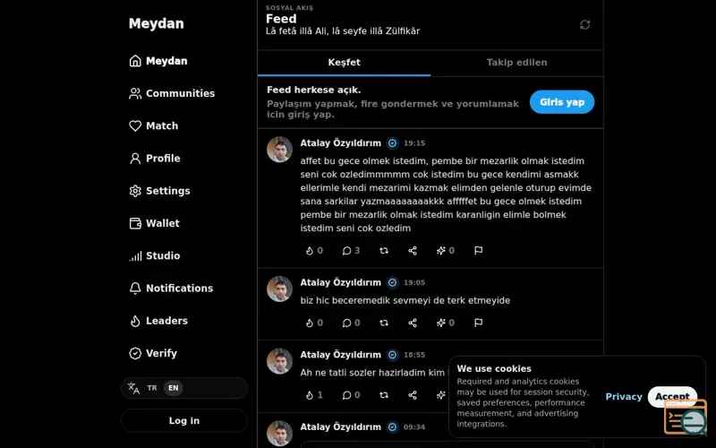 Screenshot of Meydan, a launch using Kick