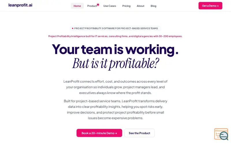Screenshot of LeanProfit AI