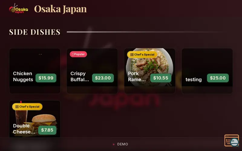 Screenshot of MenuOS