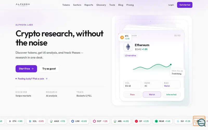 Screenshot of Alphora Labs