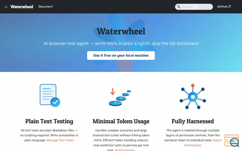 Screenshot of Waterwheel Agent