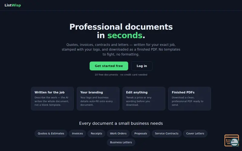 Screenshot of ListWisp