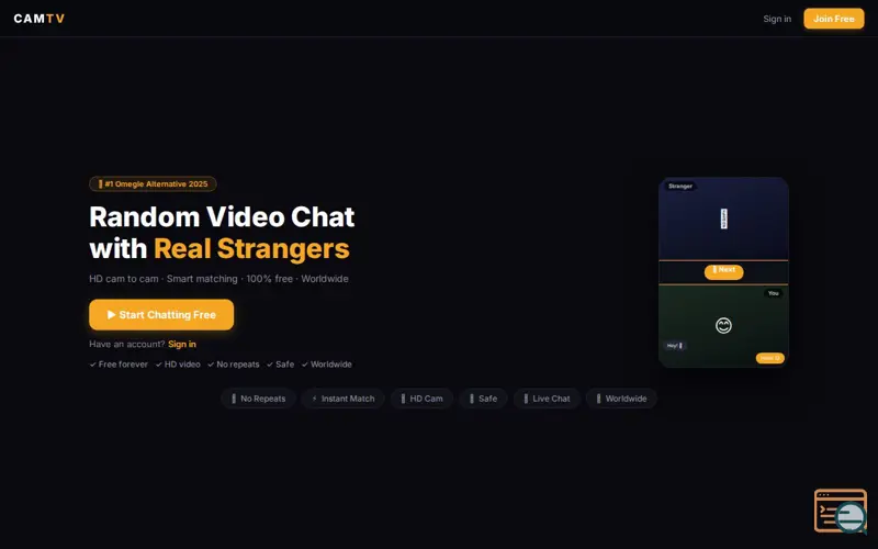 Screenshot of CamToVideoCall