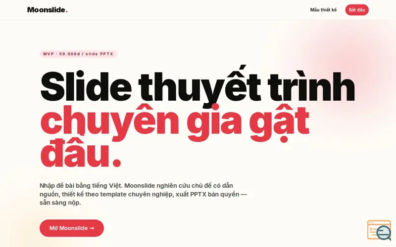 Screenshot of MoonSlide
