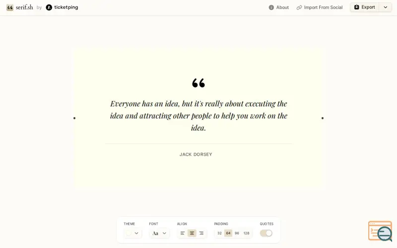 Screenshot of serif.sh