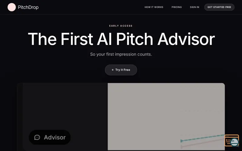 Screenshot of PitchDrop.ai