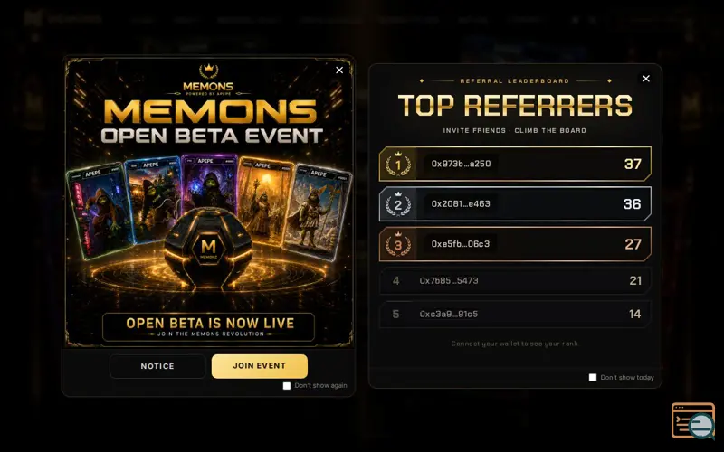 Screenshot of MEMONS
